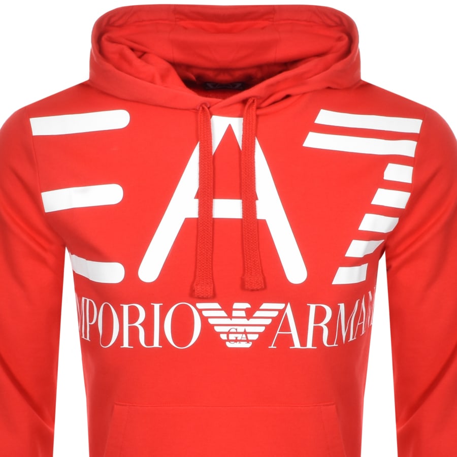 Alternative Image for ProductEA7 Emporio Armani Logo Hoodie Red2